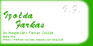 izolda farkas business card